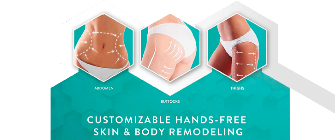 Evolve body contouring areas of treatment displayed