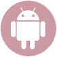 Android icon in mauve color