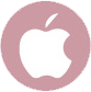 Apple icon in mauve color