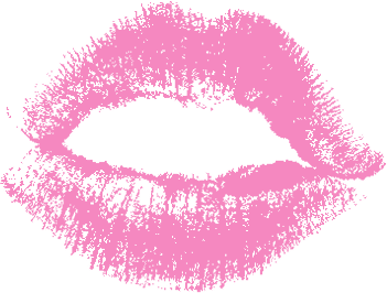 Lipstick kiss mark on paper