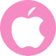 Apple icon in mauve color