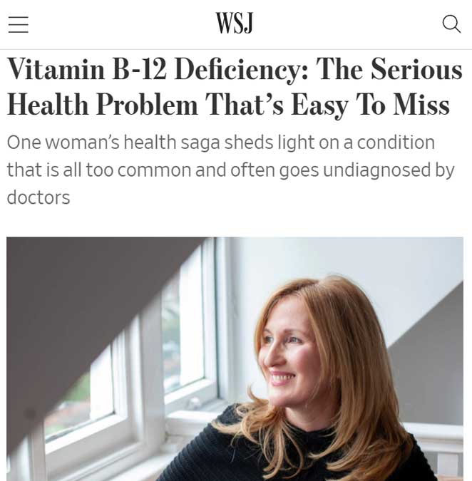 Wall Street Journal article about Vitamin B-12 
